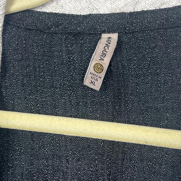 Khangura duster Size XL Cardigan Gray White Linen Cotton - Picture 2 of 7